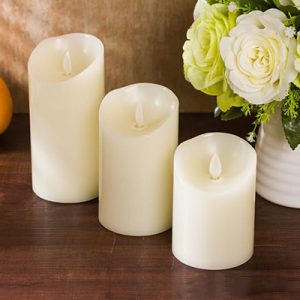 Nến trụ điện tử cao cấp, pin sạc điện tiện lợi tiết kiệm điện, tim lắc lư, vỏ sáp như thật dùng lâu bền, bảo vệ môi trường