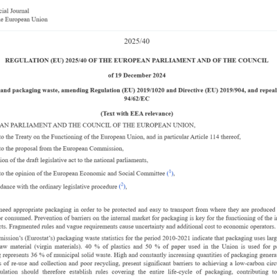 Cung cấp tài liệu quy định Regulation (EU) 2025/40 (PPWR) file pdf bản gốc và bản dịch tiếng Việt - PPWR Declaration of Conformity (DoC): Hướng Dẫn Lập Tuyên Bố Hợp Quy Bao Bì EU Cho Doanh Nghiệp Xuất Khẩu
